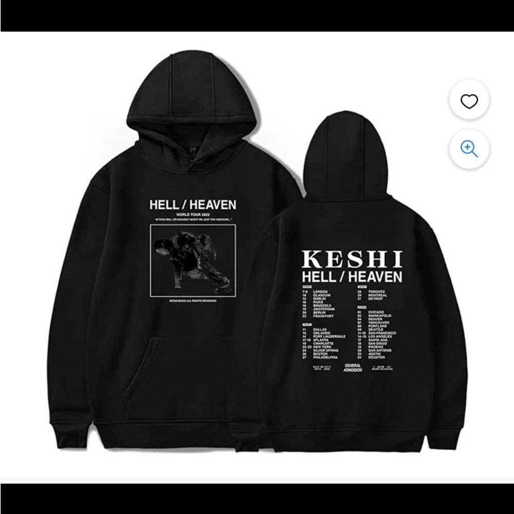 Keshi Hell/Heaven 2022 World Tour Hoodie In Black
